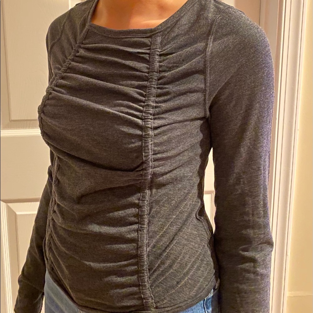 Free People Stella Long Sleeve Blouse Gray